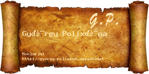 György Polixéna névjegykártya
